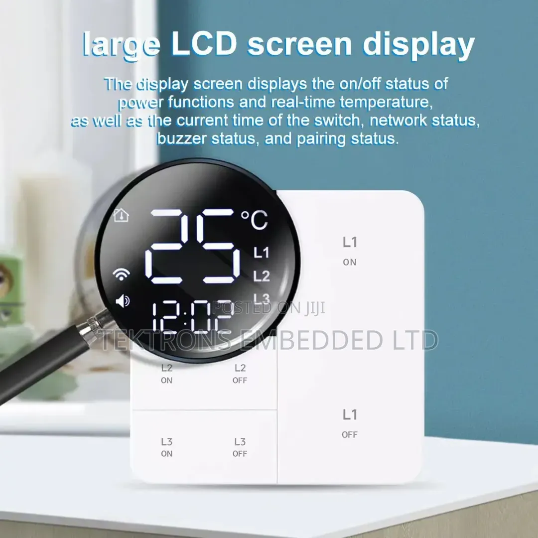 Smart Witch With Time and Temperature Display