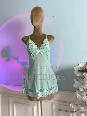 Vintage Style Mint Green Lace Babydoll Slip Dress/Nighty W/ Satin Bow