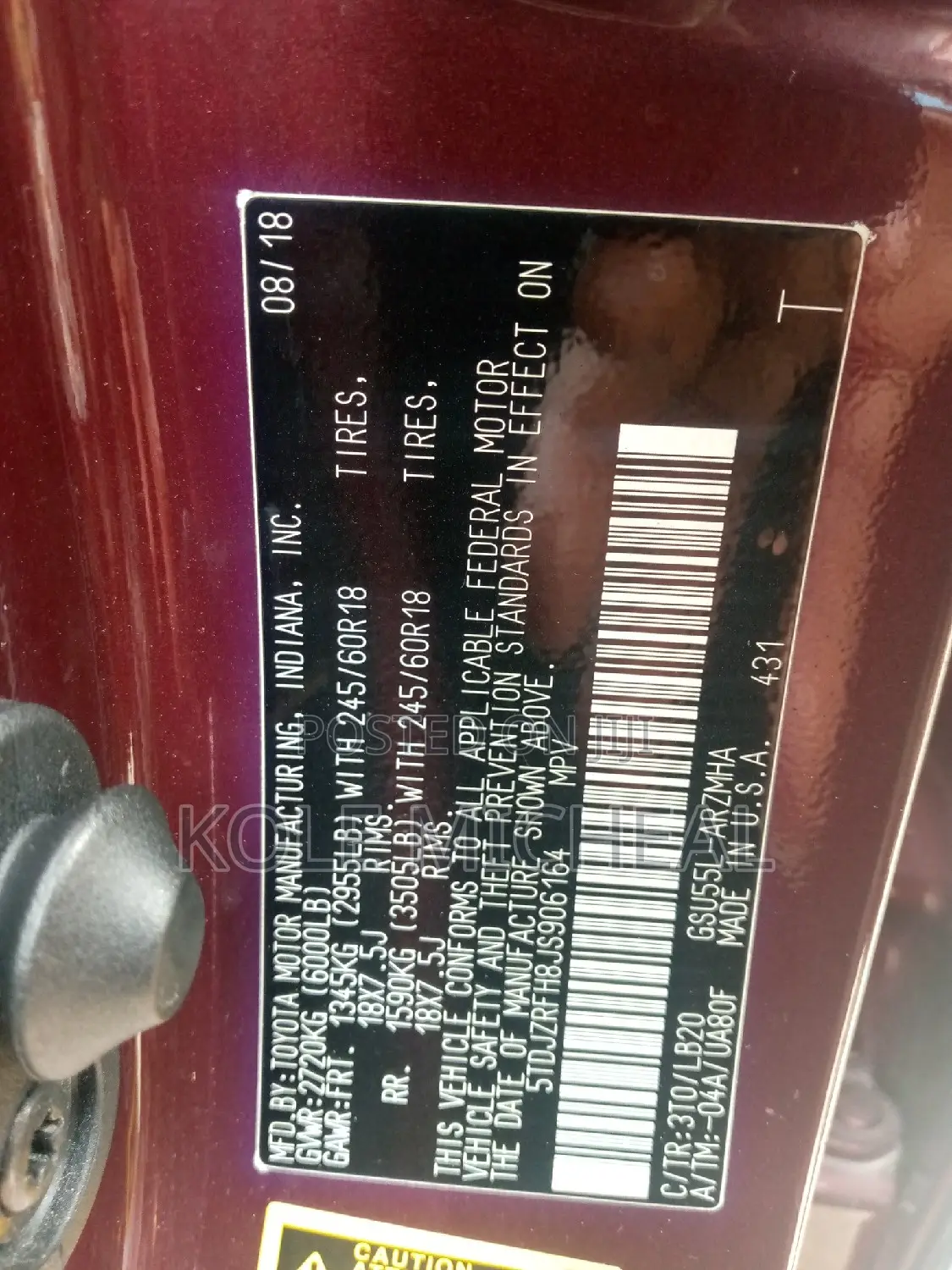 Toyota Highlander 2018 Brown