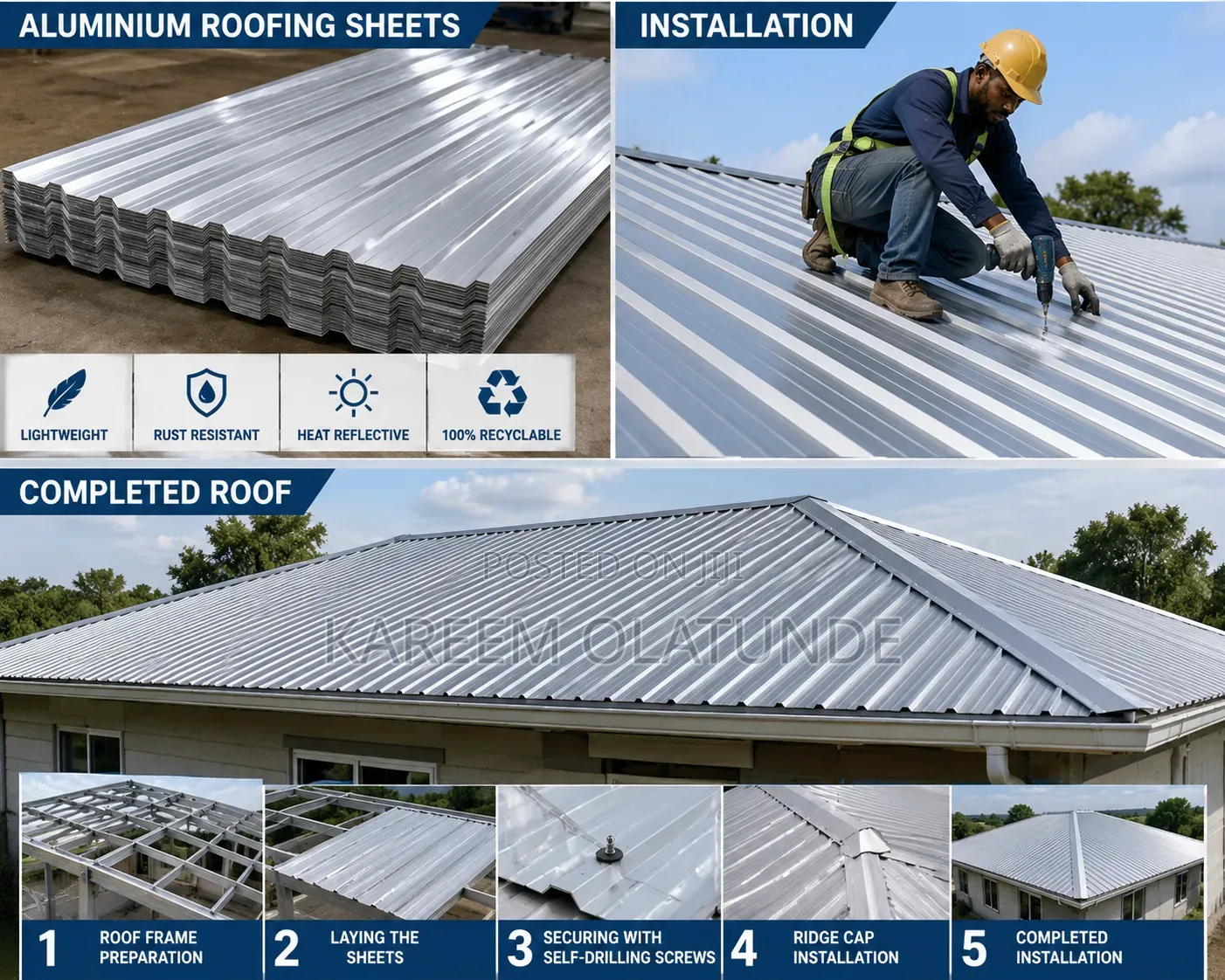 We Sell Install Aluminium Roofing