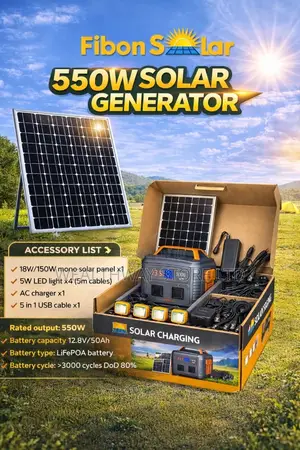 550wportable Solar Generator Kit With 150w Solar Panel