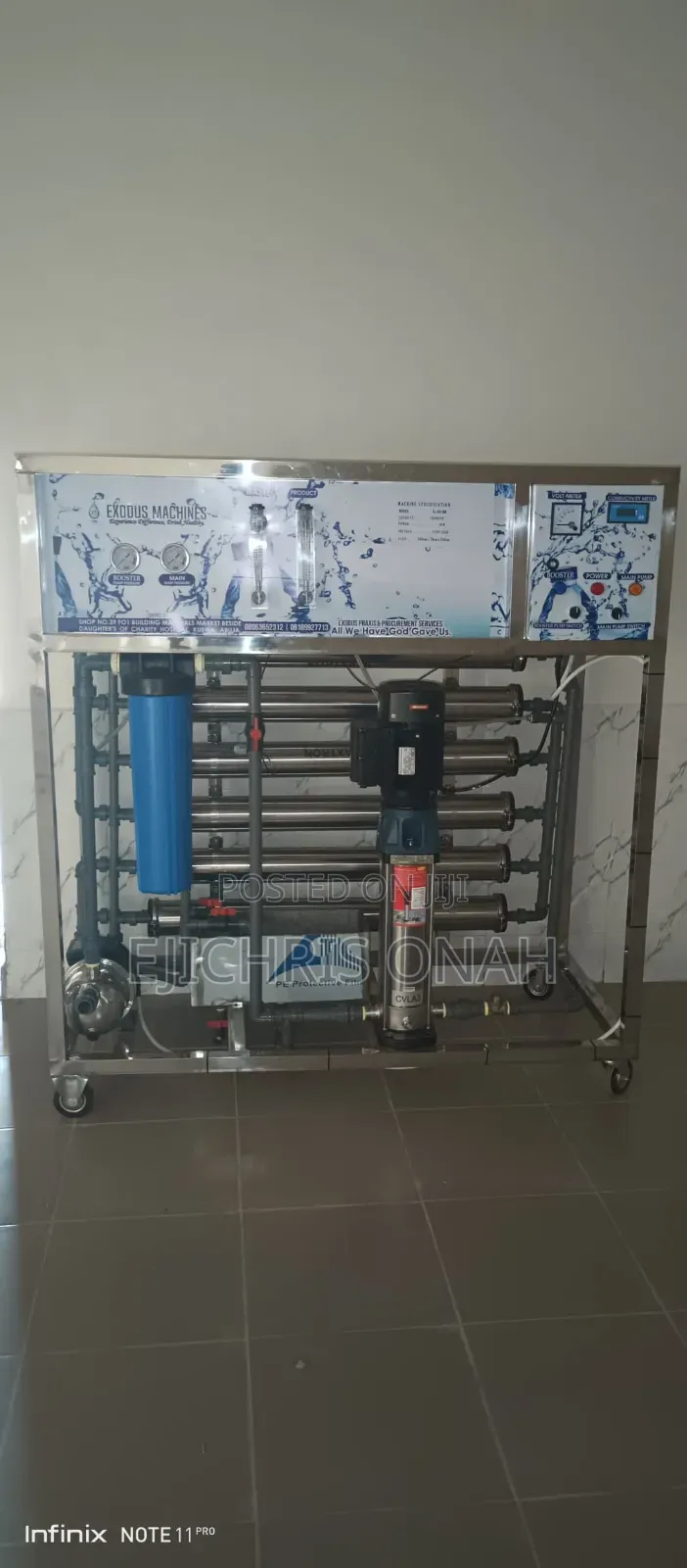 3ton Locally Fabricated Reverse Osmosis Machine.