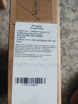 New Laptop HP 14S 8GB Intel Core i3 SSHD+SSD 512GB