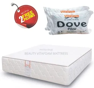 6x6x12inches Semi Orthopedic Mattress With 2pcs of Free Pillows
