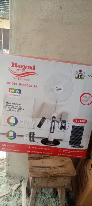Original Royal Rechargeable Fan 18 Inches With Panel