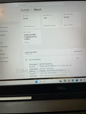 Laptop Dell Precision 7510 16GB Intel Core i7 SSD 256GB