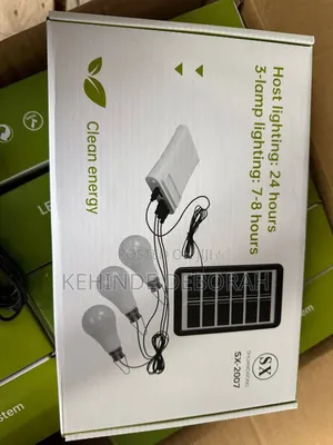 Solar Power Bank With Solar Panel and Bulbs