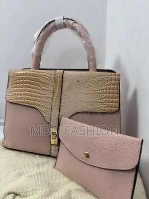 2-in-1 Luxury Croc-Flap Handbag Set With Matching Purse