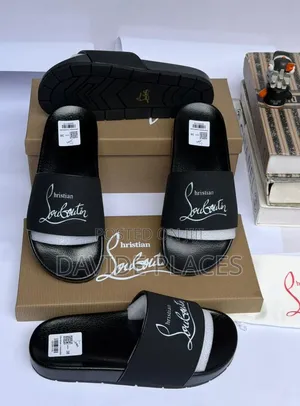 Quality Original Christain Louboutin Unisex Slide Black