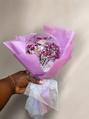 Sunshine Blossom Acrylic Bubble Baby’S Breath Bouquet