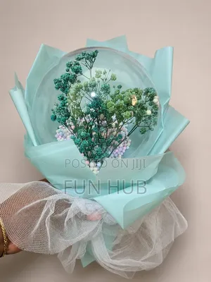 Sunshine Blossom Acrylic Bubble Baby’S Breath Bouquet