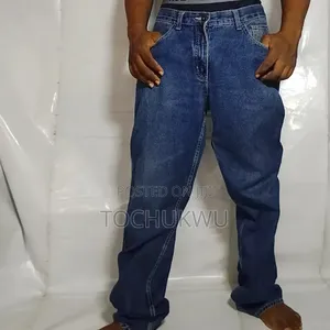 Men's Blue Baggy Denim Jeans – First Grade Thrift No Stains