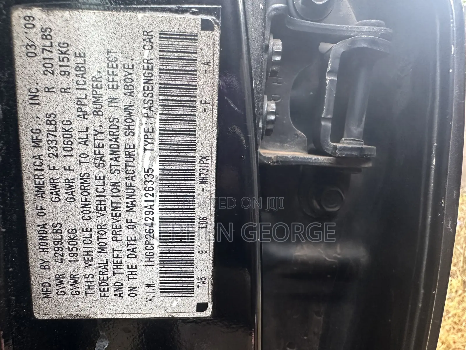 Honda Accord 2009 Black