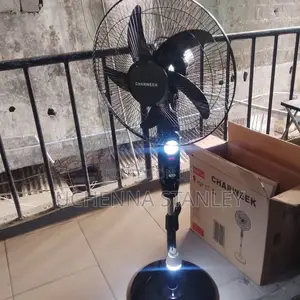 Charweek 16-Inch Solar Rechargeable Standing Fan
