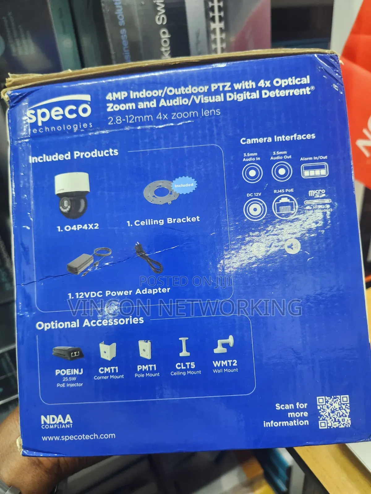4mp PTZ With 4x Optical Zoom and Audio/Visual Digital Camera