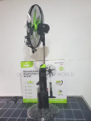 Iwin 18" AC Dc Solar Rechargeable Standing Fan