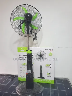 Iwin 18" AC Dc Solar Rechargeable Standing Fan