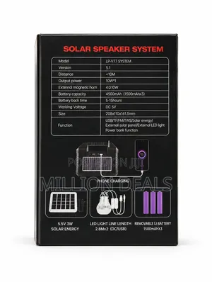 Wireless Solar Energy Speaker System With Bulbs
