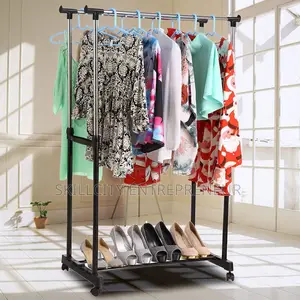 Double-Pole Clothes Rack