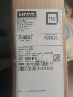 New Laptop Lenovo V15 4GB Intel SSD 250GB