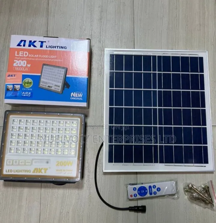 200w Led Flood Light With Solar Panel