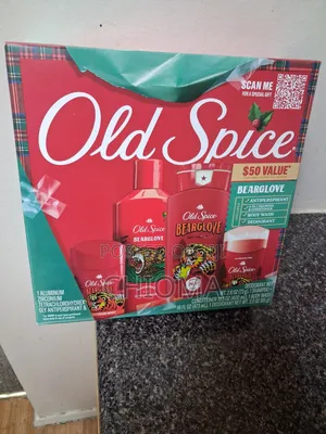 Old Spice Men Bath and Body Gift Set(4 in 1)Holiday Edition Bearglove