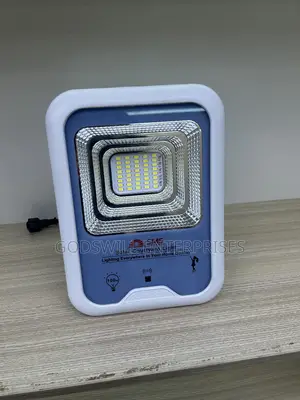 SMS Brand Solar Courtyard Light Featuring a White and Blue Housing.