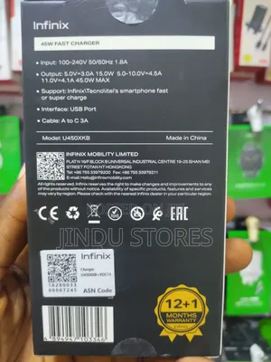Infinix 45w Super Fast Charger