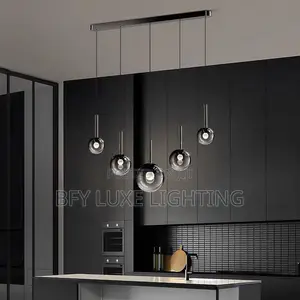 5 Globe Glass Pendant Light for Kitchen Island and Classy Design