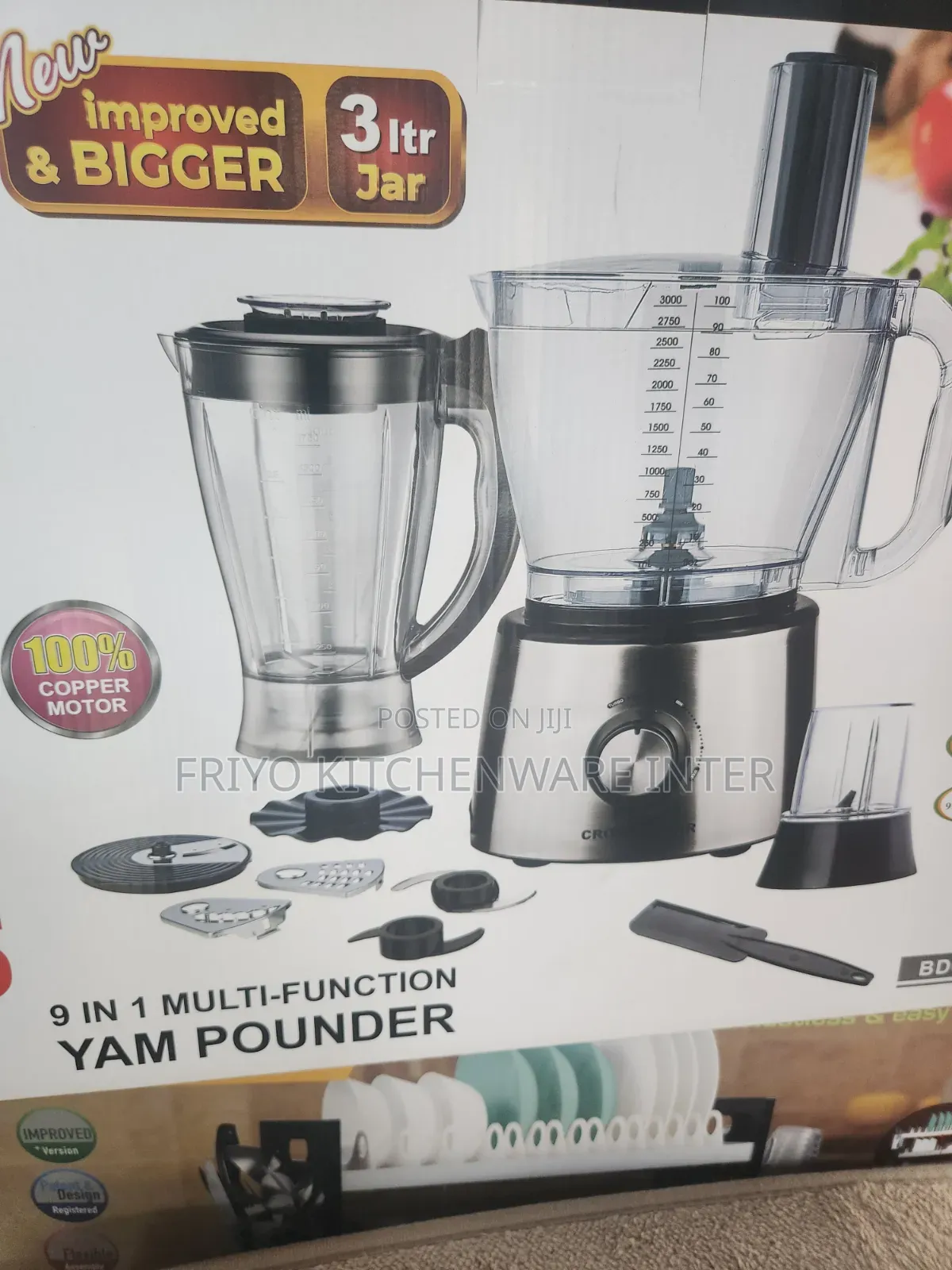 9in1 Multifunctional Yam Pounder