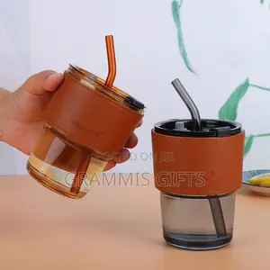 Glass Straw Cup