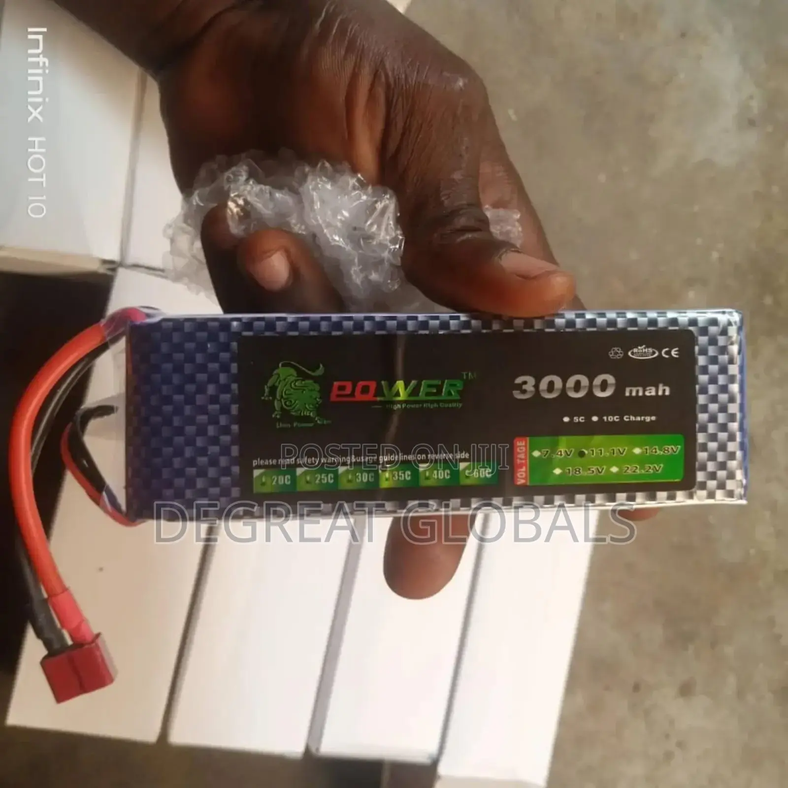 3s 11.1v 35c 3000mah Lipo Battery