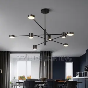 Modern Starburst Ceiling Light - 8 Arm Led Chandelier