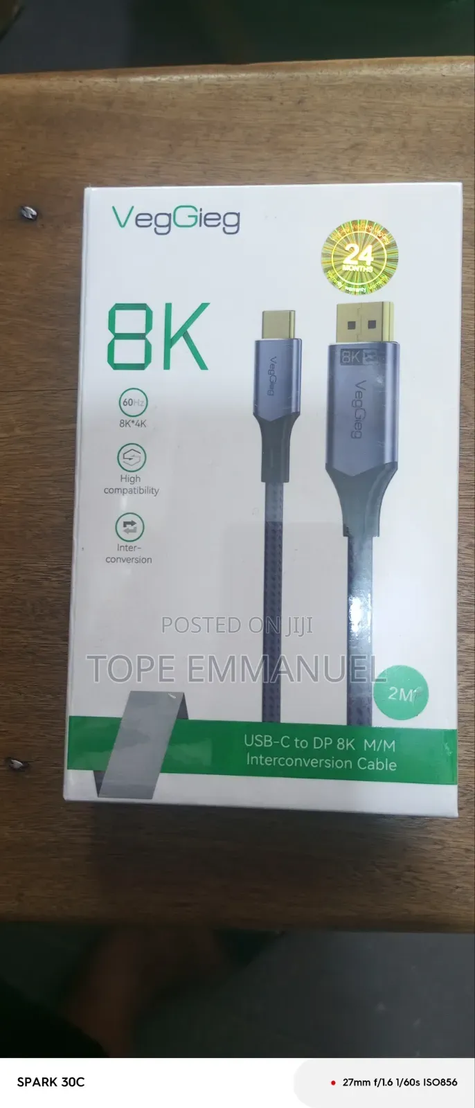 Veggieg Usb-C to Displayport Cable