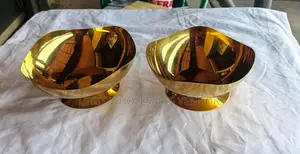 18cm Hexagonal Stainless Golden Bowl