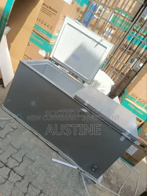 Brand New Hisense 500l Double Door Chest Freezer>Extenal>Silver Colour