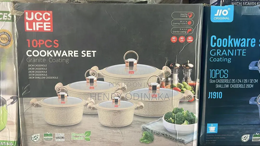 Premium 10pcs Ucc Life Granite Coating Pot Set