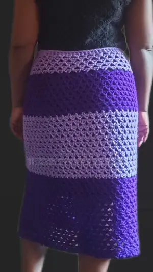 Handmade Crochet Lady's Midi Skirt