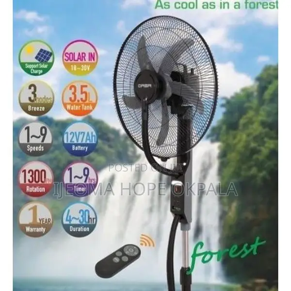 Qasa 18" Rechargeable Mist Fan