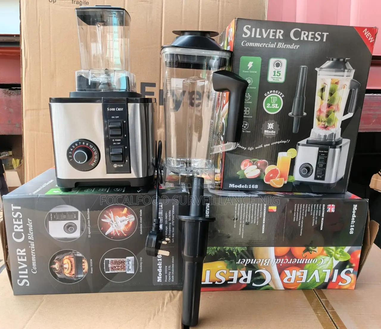 9500watts, 2.5l ,Quality Silver Crest Blender With Guided Handle