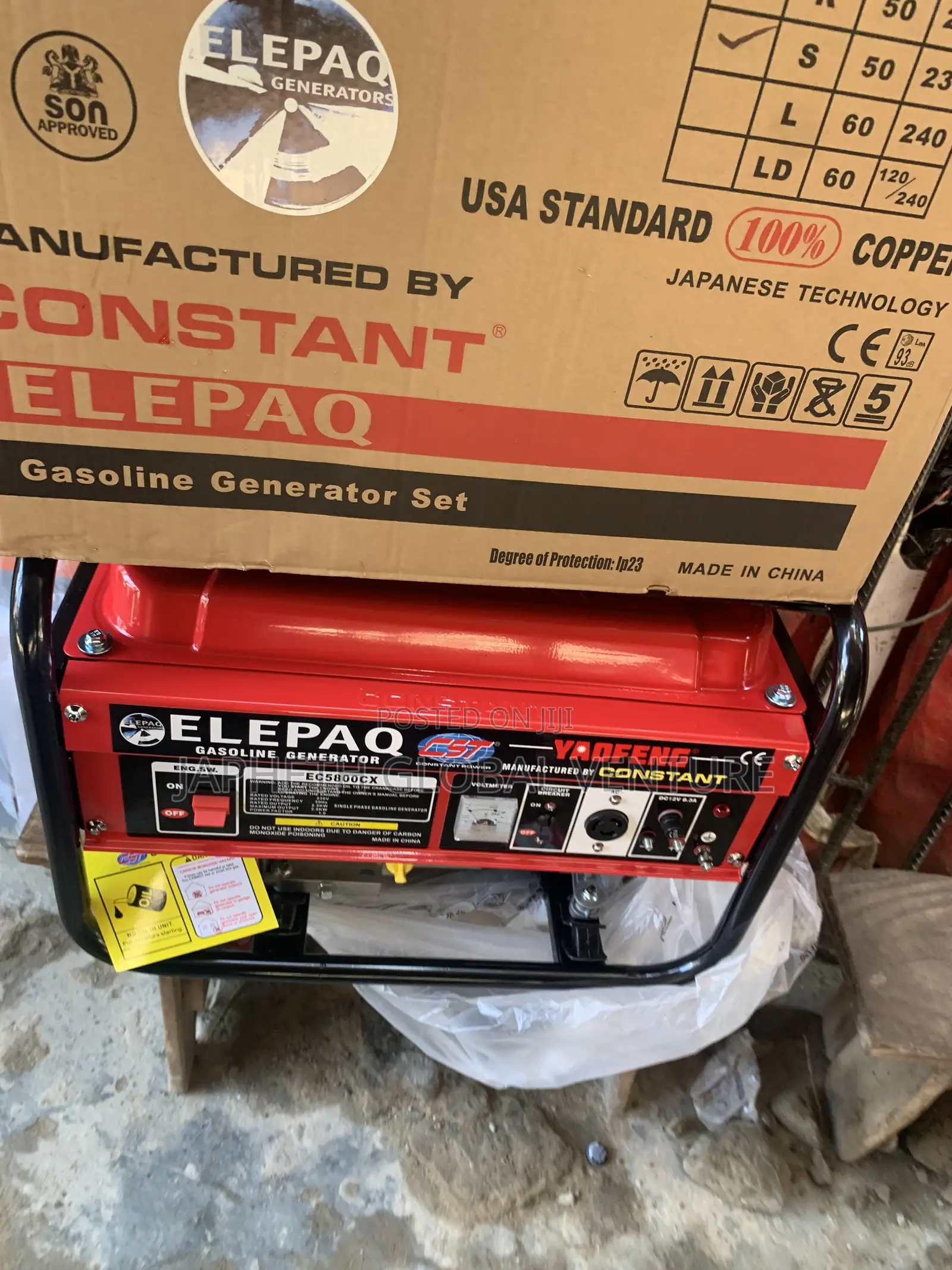 Elepaq Constant Generator 4.5kva 100% Copper Coil