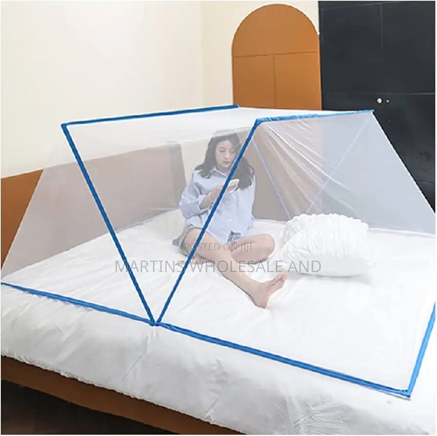 Blue-Framed Mosquito Net Tent Set