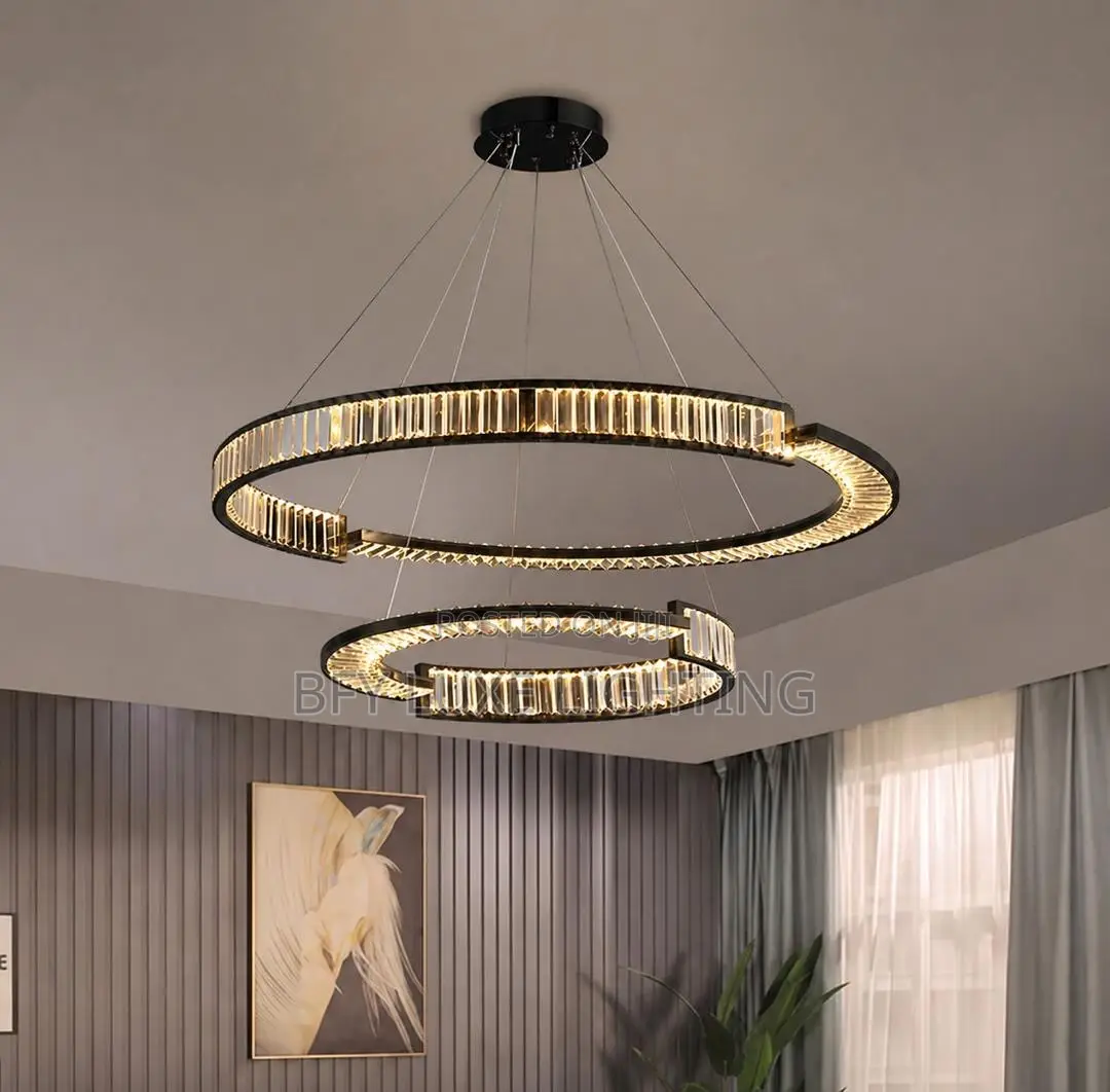Luxury Double Ring Crystal Chandelier - Dining