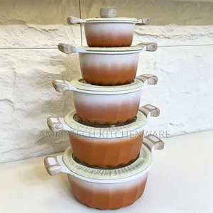 Unique and Lovely Orange Color Cookware Sets