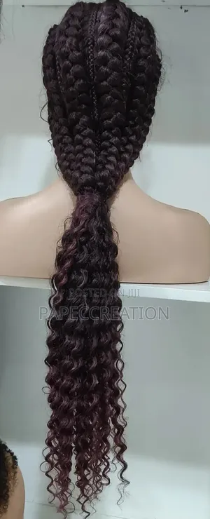 Braided Hair Wig Factory Burgundy Color