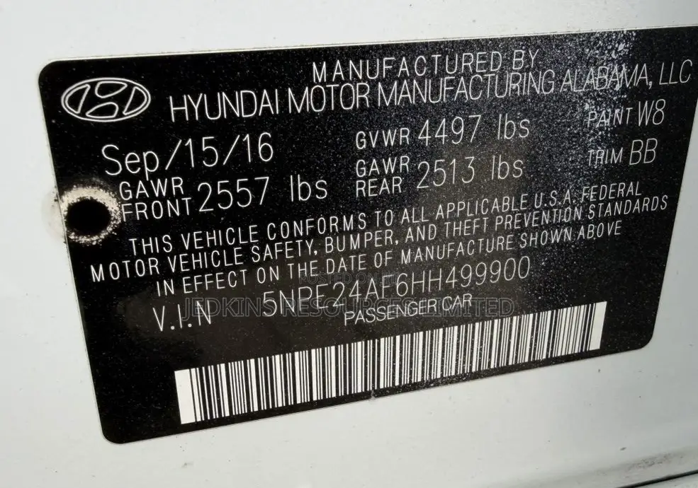 Hyundai Sonata SE 2017 White