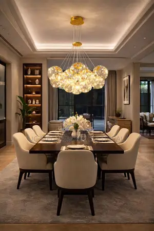 Nordic 3d Moon Planet Chandelier Modern Bubble Bdesign Pendant Light