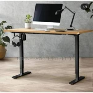 Premium Sit and Stand Workstation Desk – Wooden Top - 1.6m