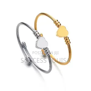 Engraved Gold Love Shape Bracelet