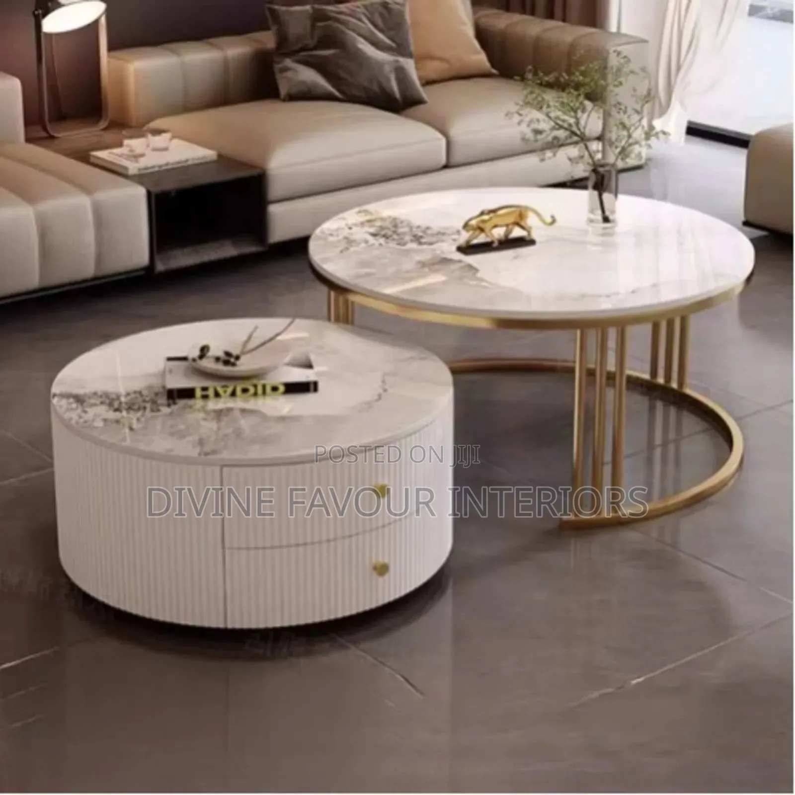 Generic Nesting Coffee Table Set - Round White